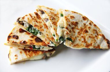 Quesadillas de queso y espinaca